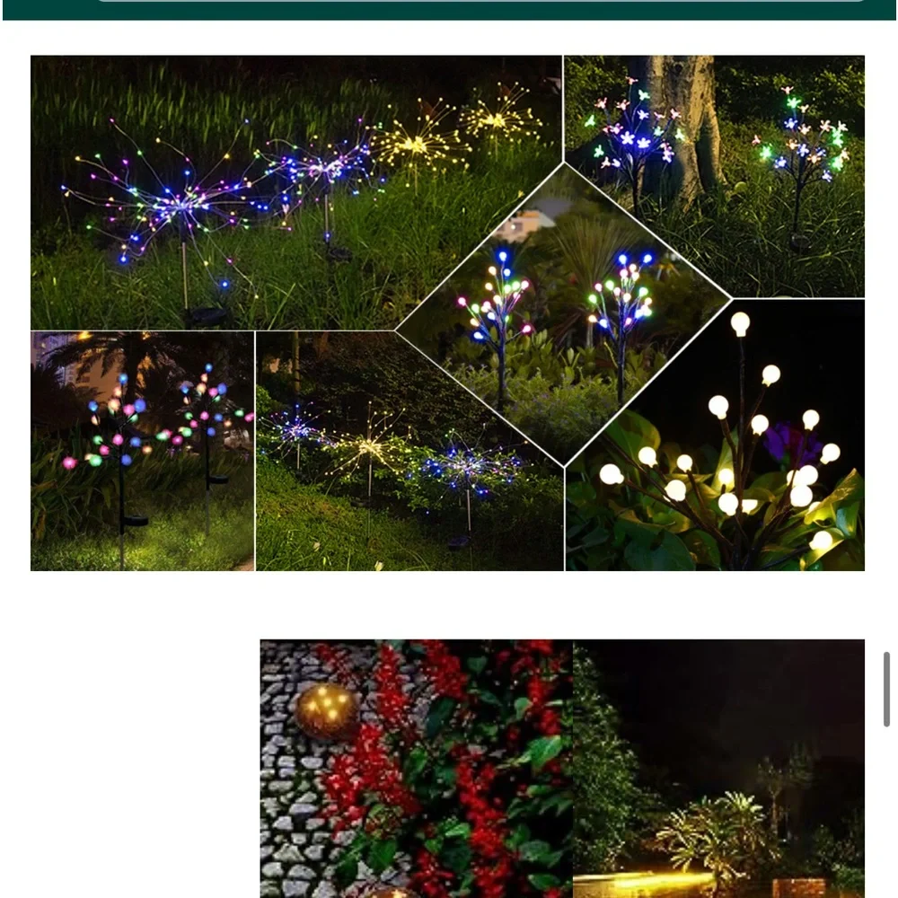 Anordsem Solar Garden Lights/Solar Fireworks Lights-Waterproof IP65-2-Pack - Picture 9 of 14